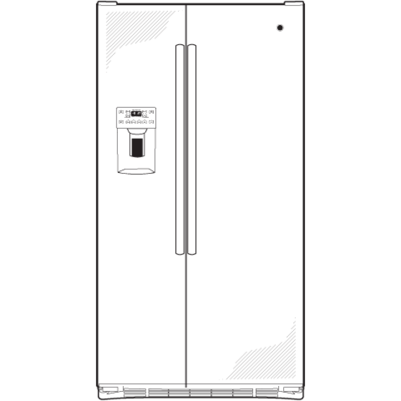 22.7 Cu. Ft. Counter-Depth Side-By-Side Refrigerator GZS23HSESS