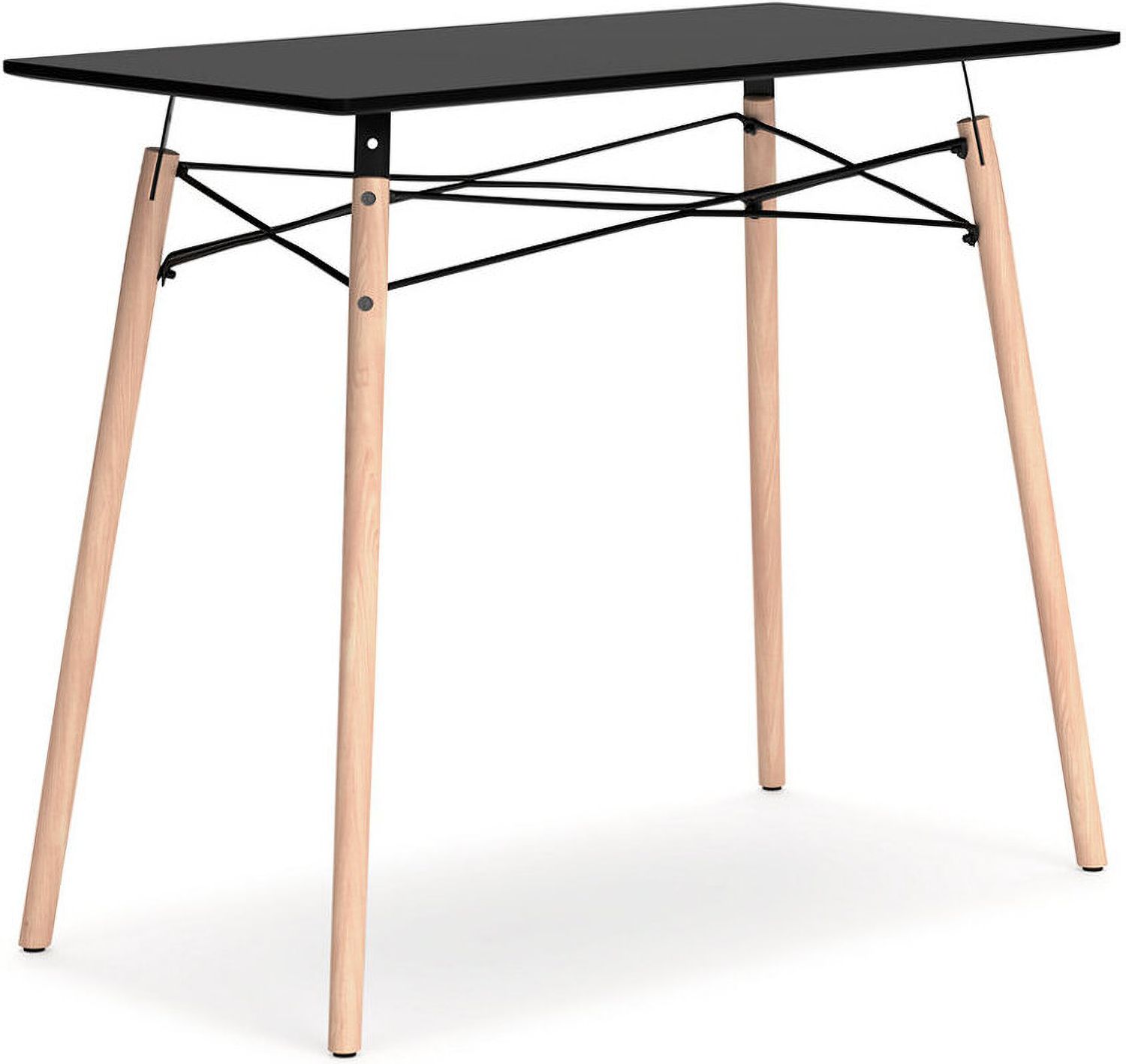 Jaspeni Black/Natural Home Office Desk H02010