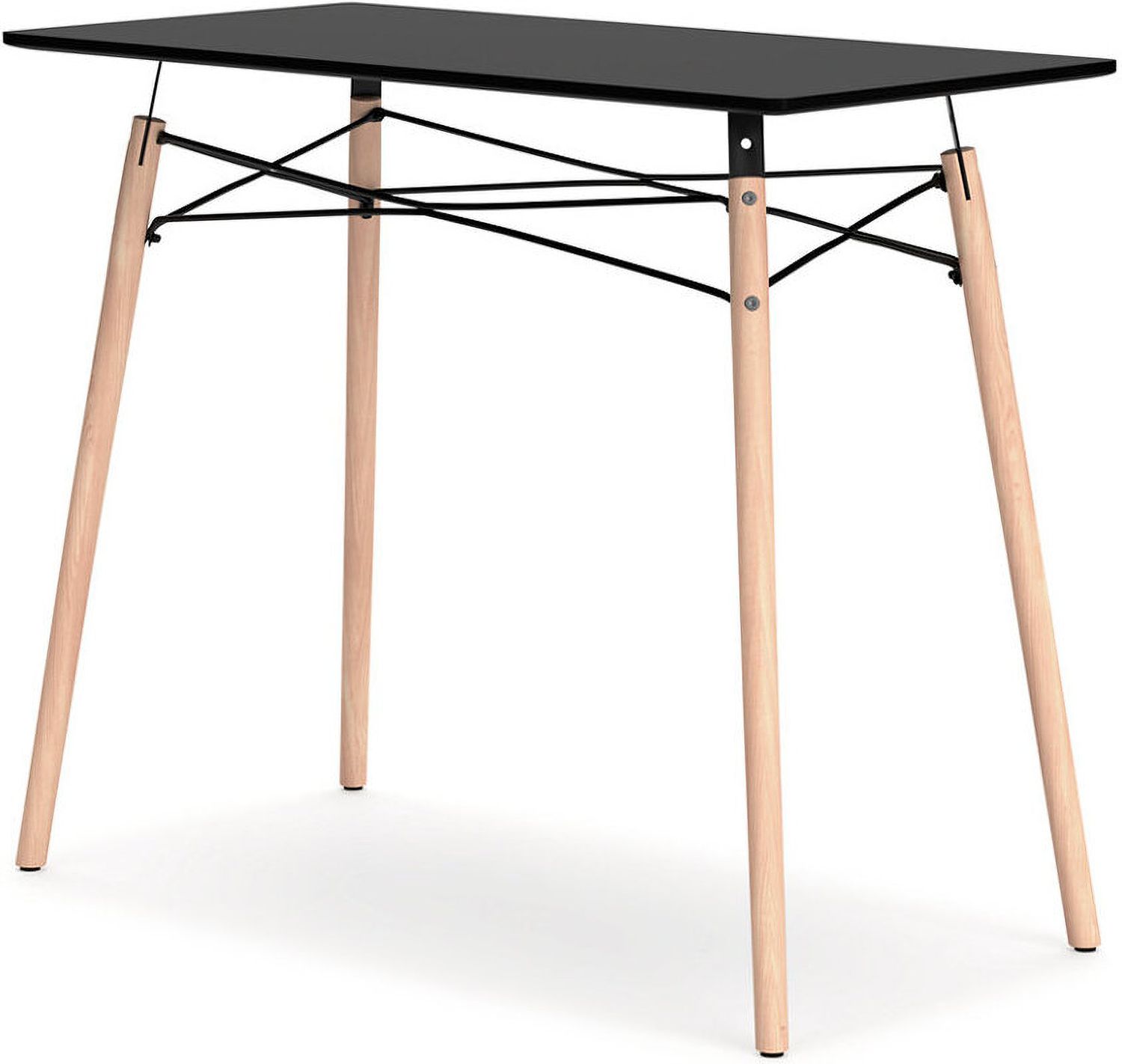 Jaspeni Black/Natural Home Office Desk H02010