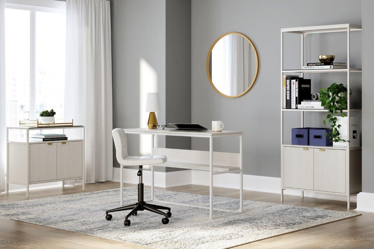 Deznee White 47 Inch Desk H16214