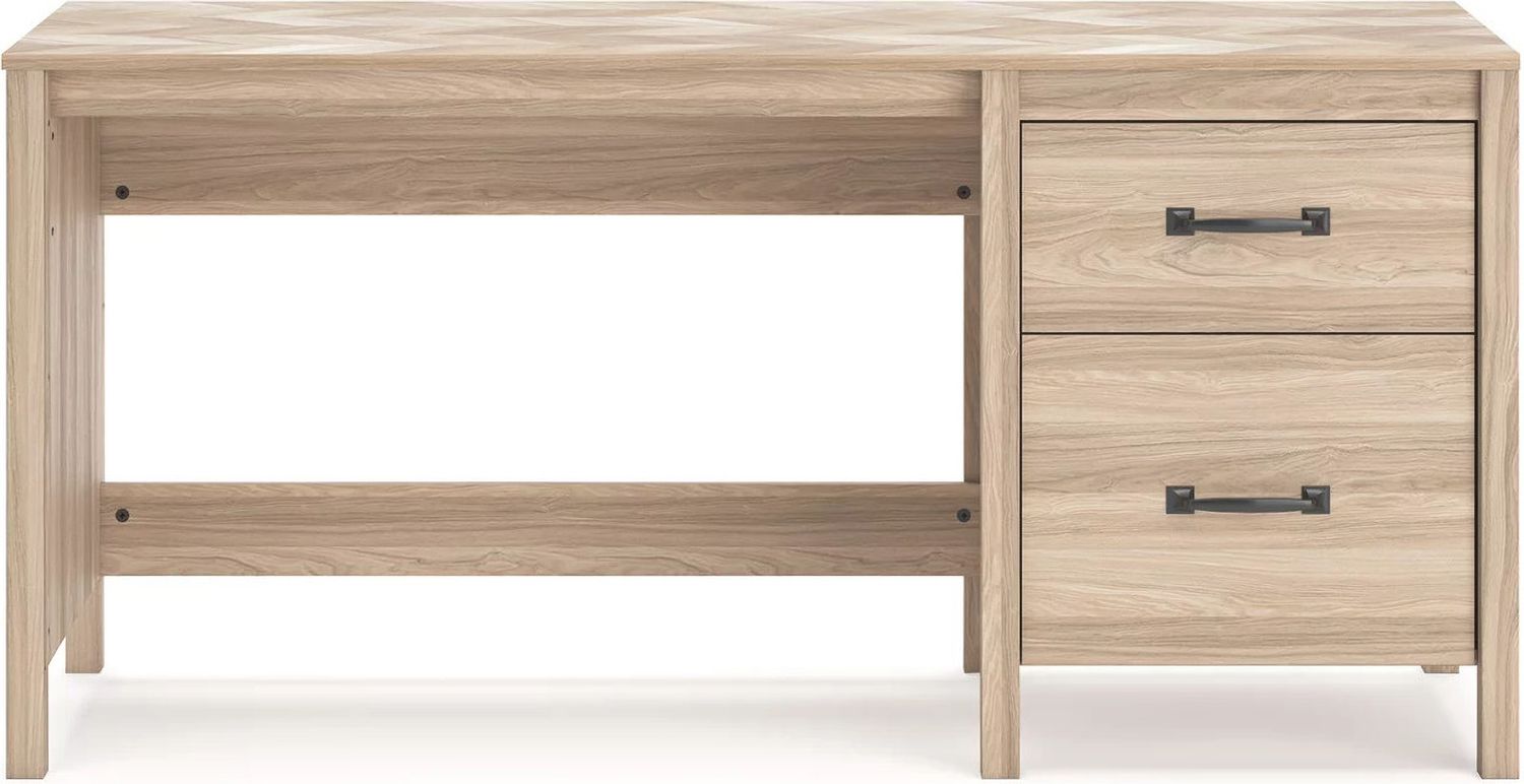 Battelle 60 Inch Home Office Desk In Tan H3929134