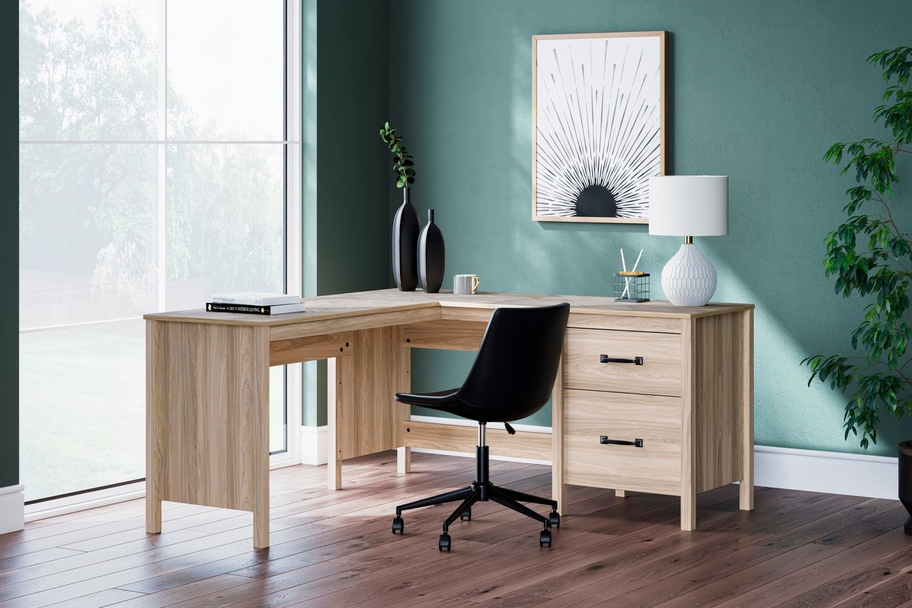 Battelle 60 Inch Home Office Desk In Tan H3929134