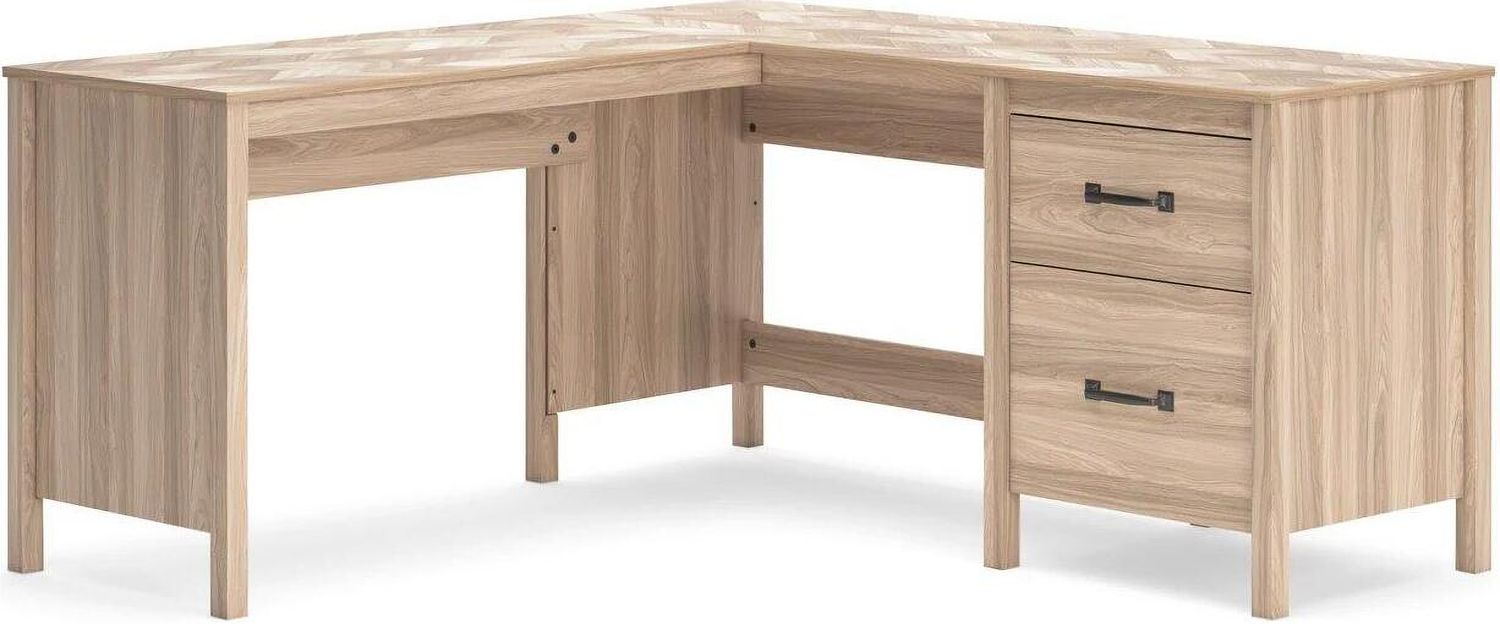 Battelle 60 Inch Home Office Desk with Return In Tan H3929H1