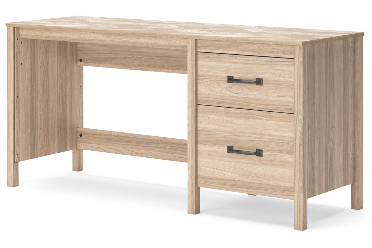 Battelle 60 Inch Home Office Desk with Return In Tan H3929H1