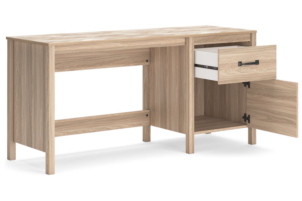 Battelle 60 Inch Home Office Desk with Return In Tan H3929H1