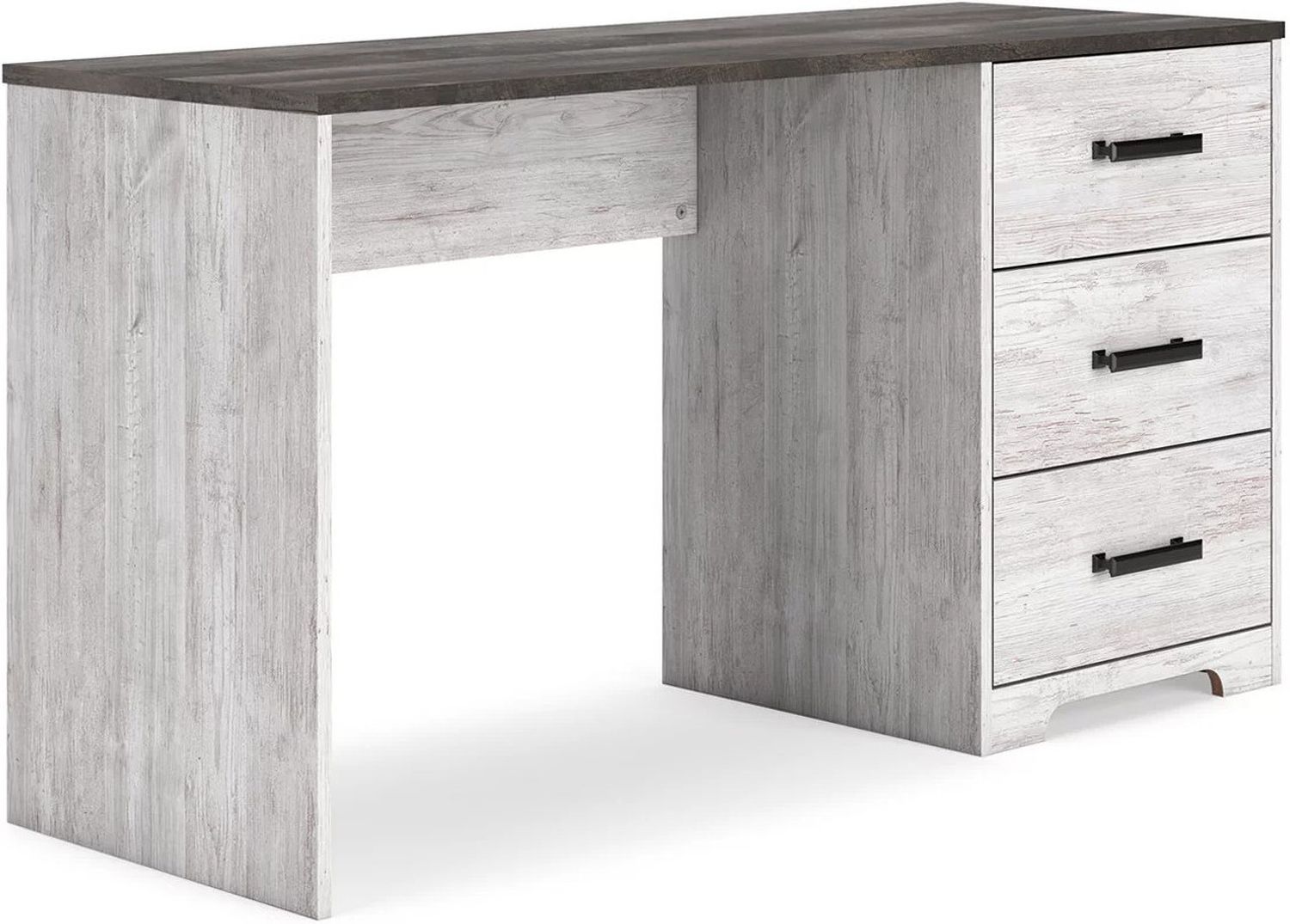 Shawburn 54 Inch Home Office Desk In White And Dark Charcoal Gray H412134