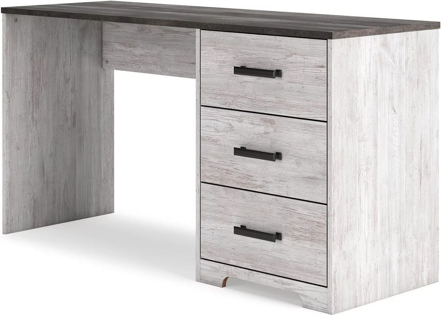 Shawburn 54 Inch Home Office Desk In White And Dark Charcoal Gray H412134