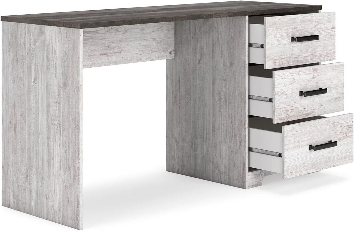 Shawburn 54 Inch Home Office Desk In White And Dark Charcoal Gray H412134