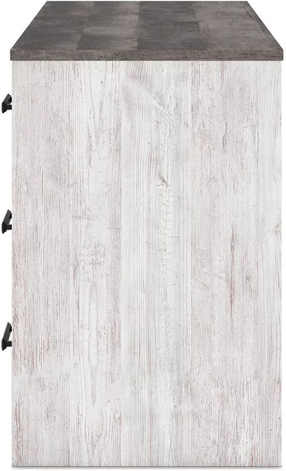 Shawburn 54 Inch Home Office Desk In White And Dark Charcoal Gray H412134
