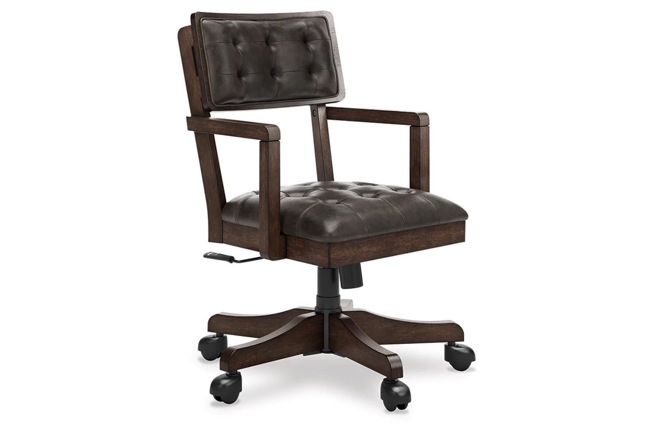 Breckington Home Office Desk Chair In Dark Brown H55601A