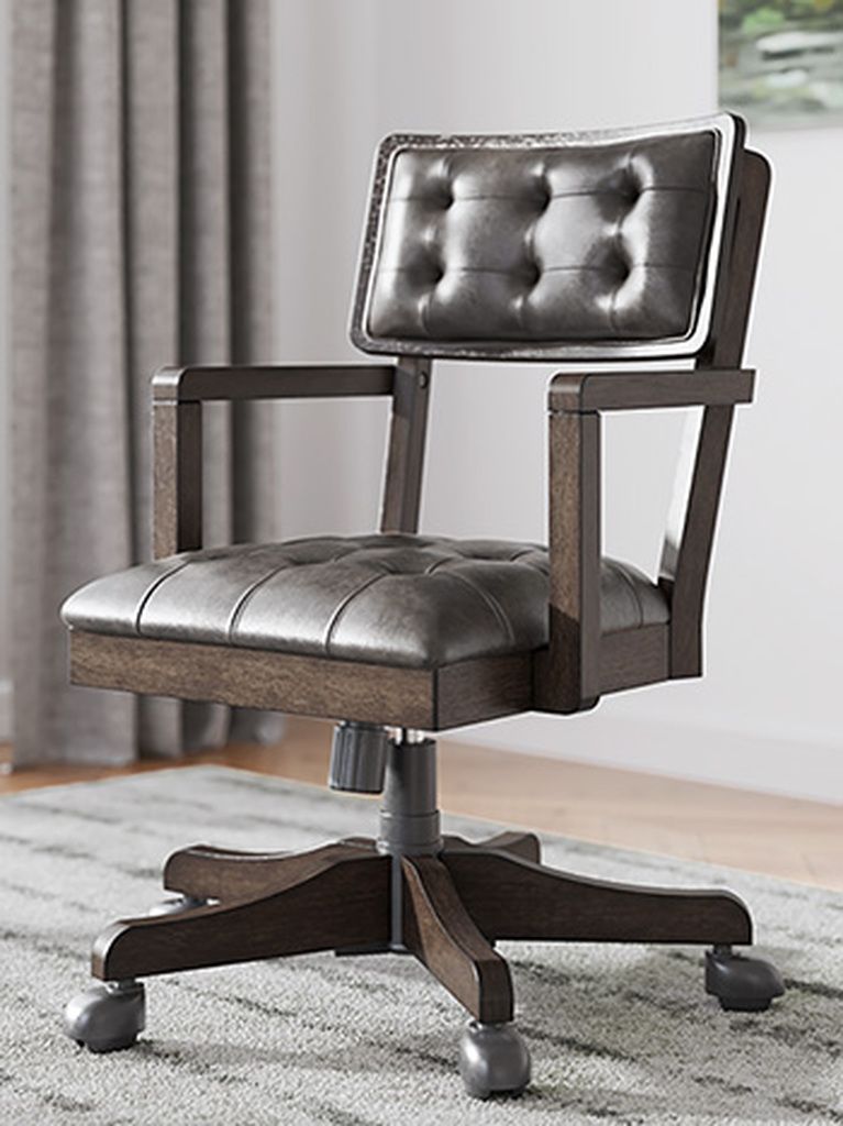 Breckington Home Office Desk Chair In Dark Brown H55601A