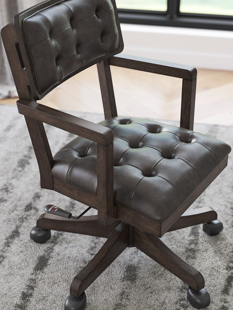 Breckington Home Office Desk Chair In Dark Brown H55601A
