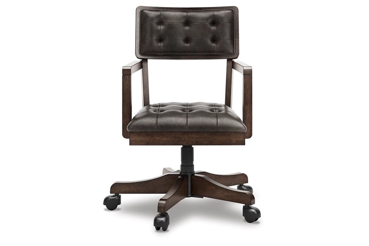 Breckington Home Office Desk Chair In Dark Brown H55601A