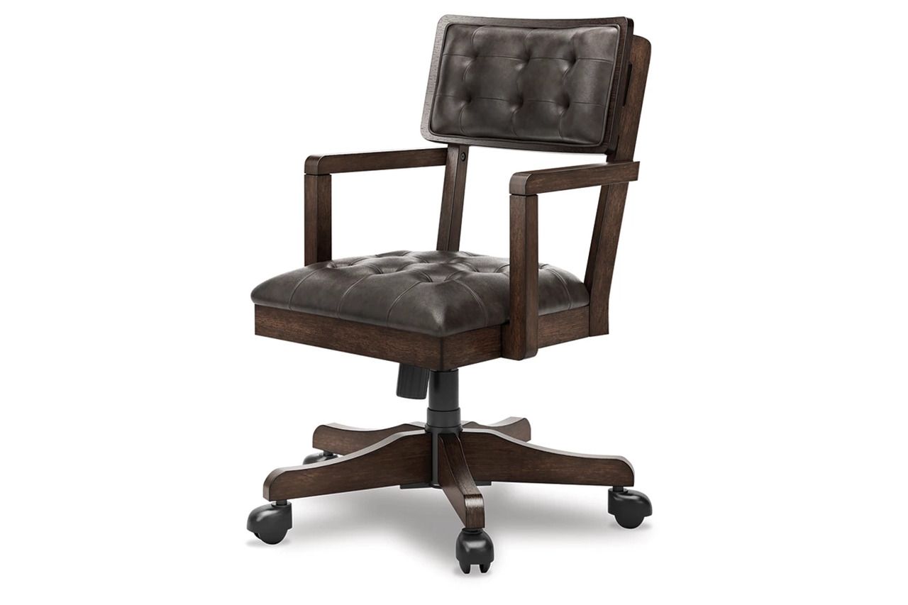 Breckington Home Office Desk Chair In Dark Brown H55601A