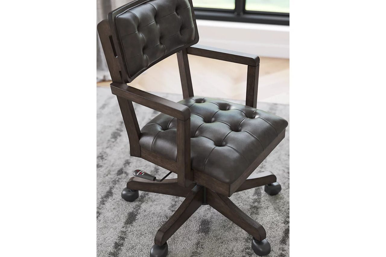 Breckington Home Office Desk Chair In Dark Brown H55601A