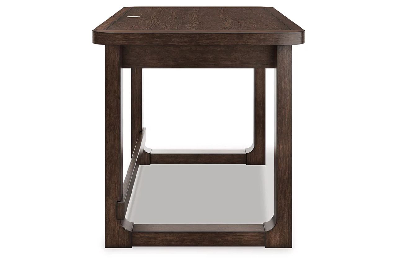 Breckington 56 Inch Home Office Desk In Dark Brown H55644