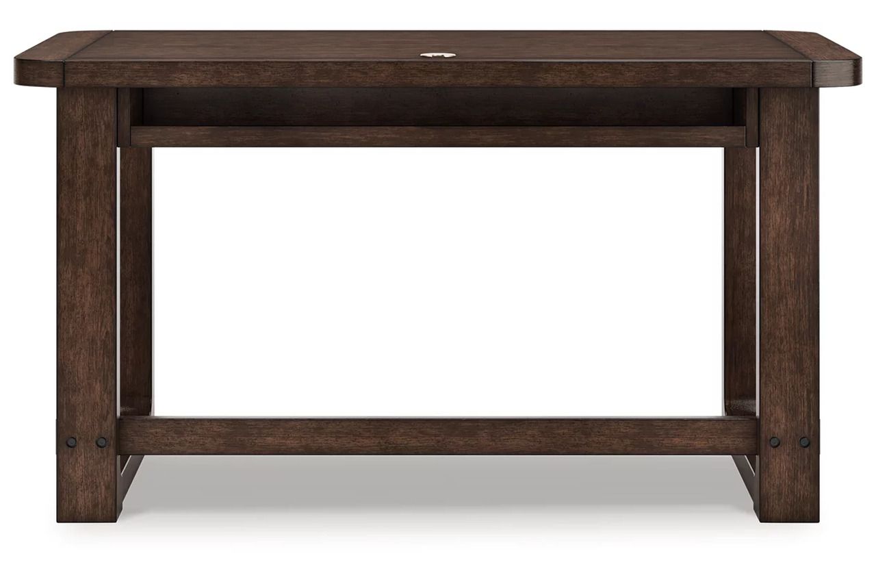 Breckington 56 Inch Home Office Desk In Dark Brown H55644