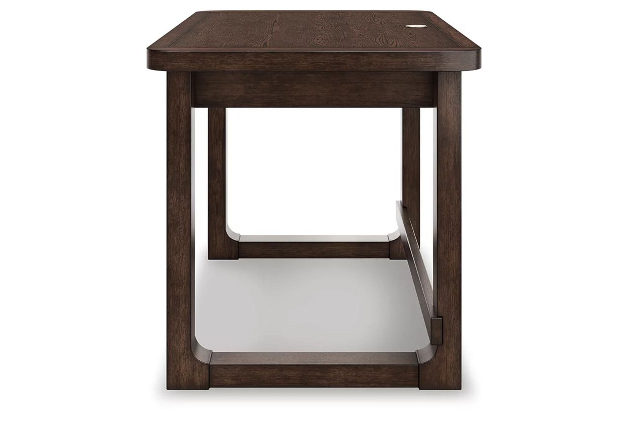 Breckington 56 Inch Home Office Desk In Dark Brown H55644