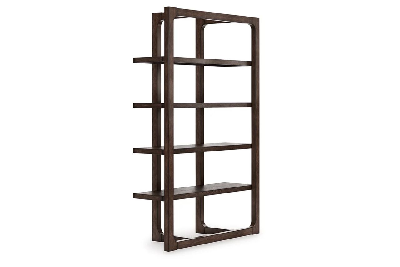 Breckington 76 Inch Bookcase In Dark Brown H55670