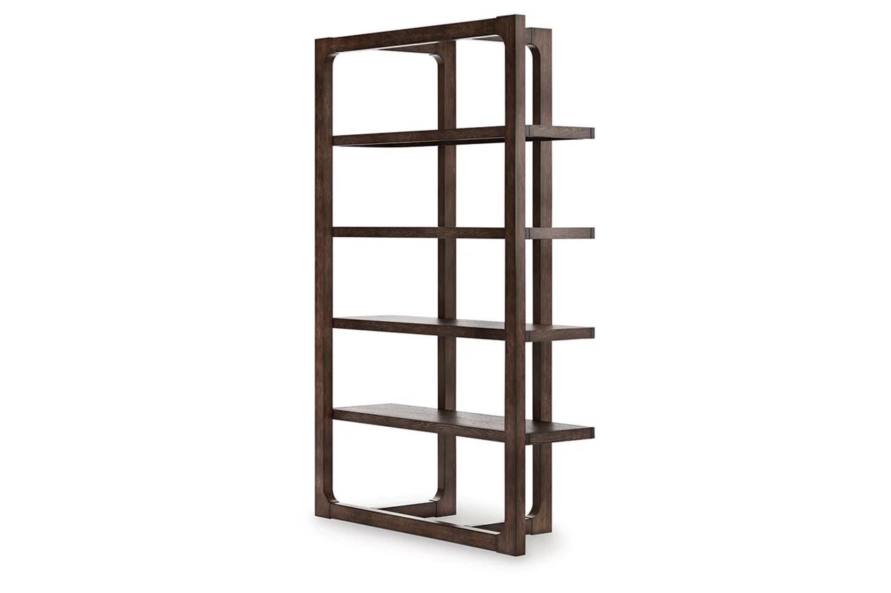 Breckington 76 Inch Bookcase In Dark Brown H55670