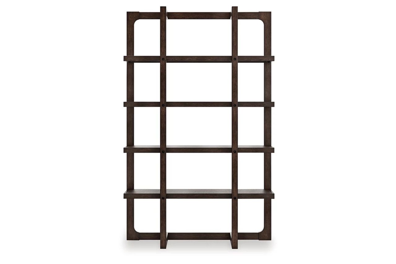 Breckington 76 Inch Bookcase In Dark Brown H55670