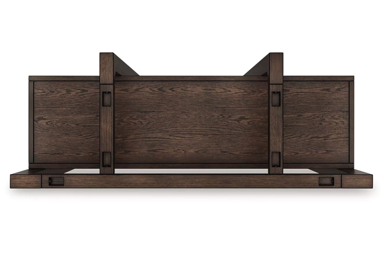 Breckington 76 Inch Bookcase In Dark Brown H55670