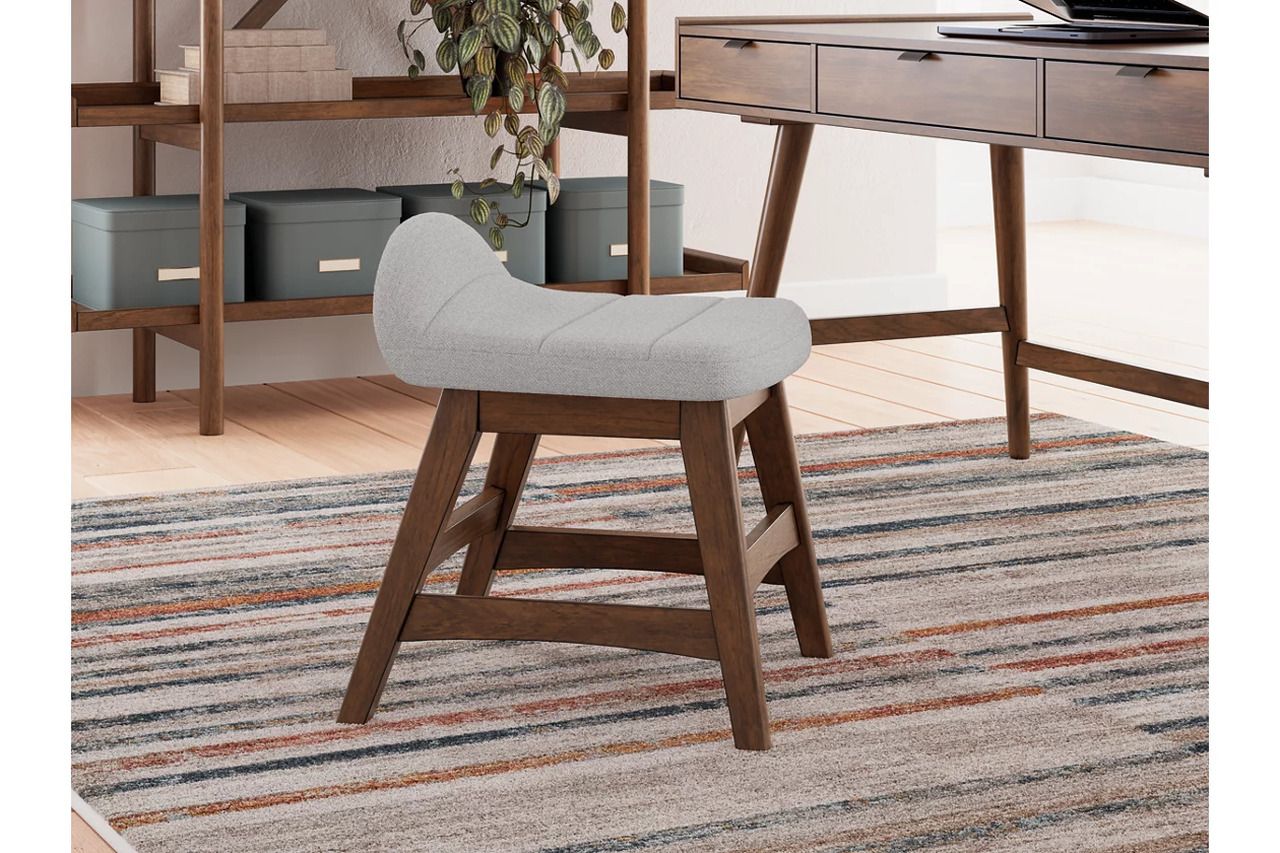 Lyncott Home Office Desk Chair In Gray/Brown H61501