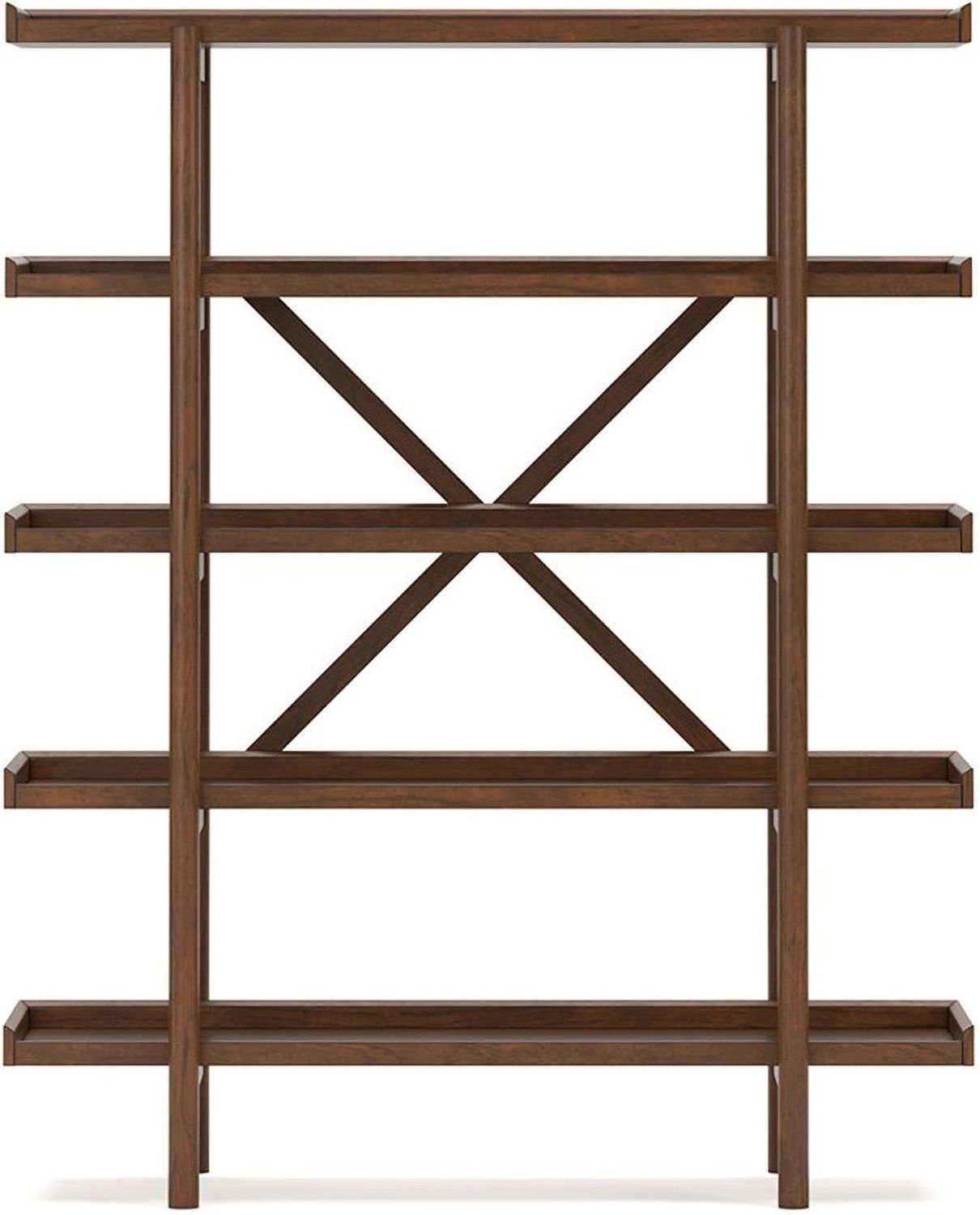 Lyncott 70 Inch Bookcase In Brown H61570