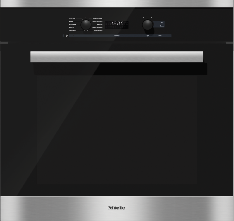 Miele 30 Inch Convection Oven with Self Clean for easy cleaning. Stainless Steel H6281BP Picture 1
