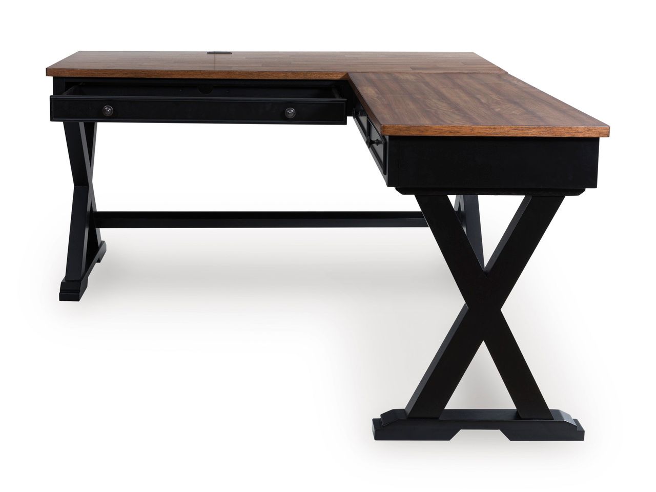 Wildenauer 60 Inch Home Office Desk In Brown and Black H66434