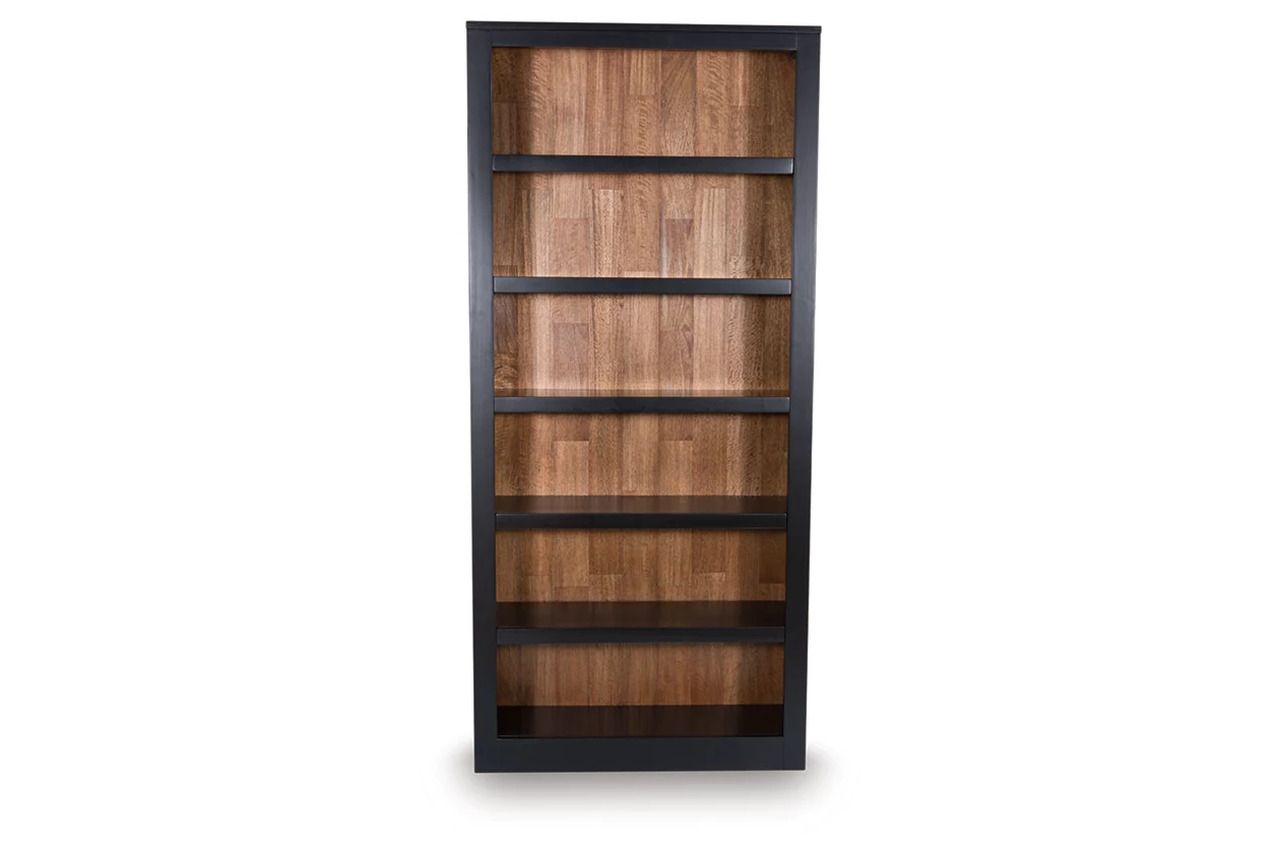 Wildenauer 75 Inch Bookcase In Brown and Black H66470
