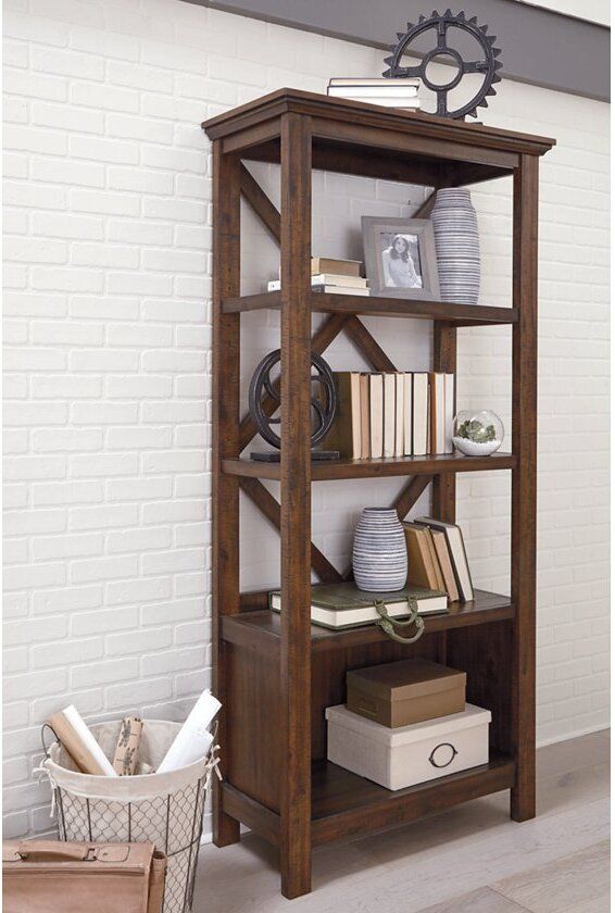 Baldridge Rustic Brown Large Bookcase H67517