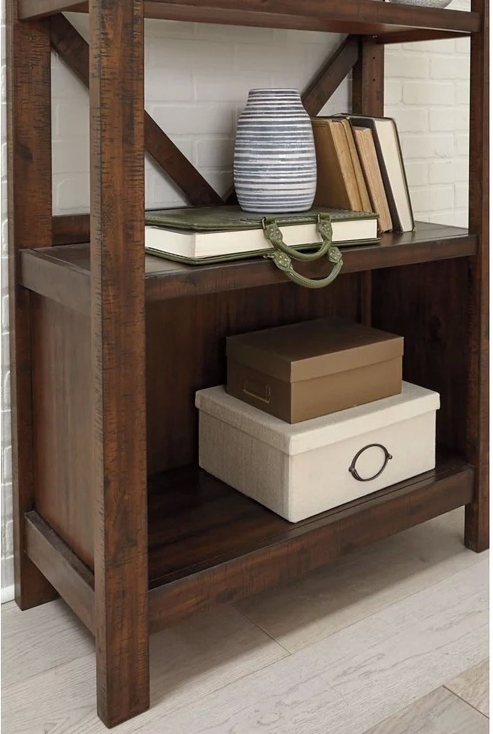 Baldridge Rustic Brown Large Bookcase H67517