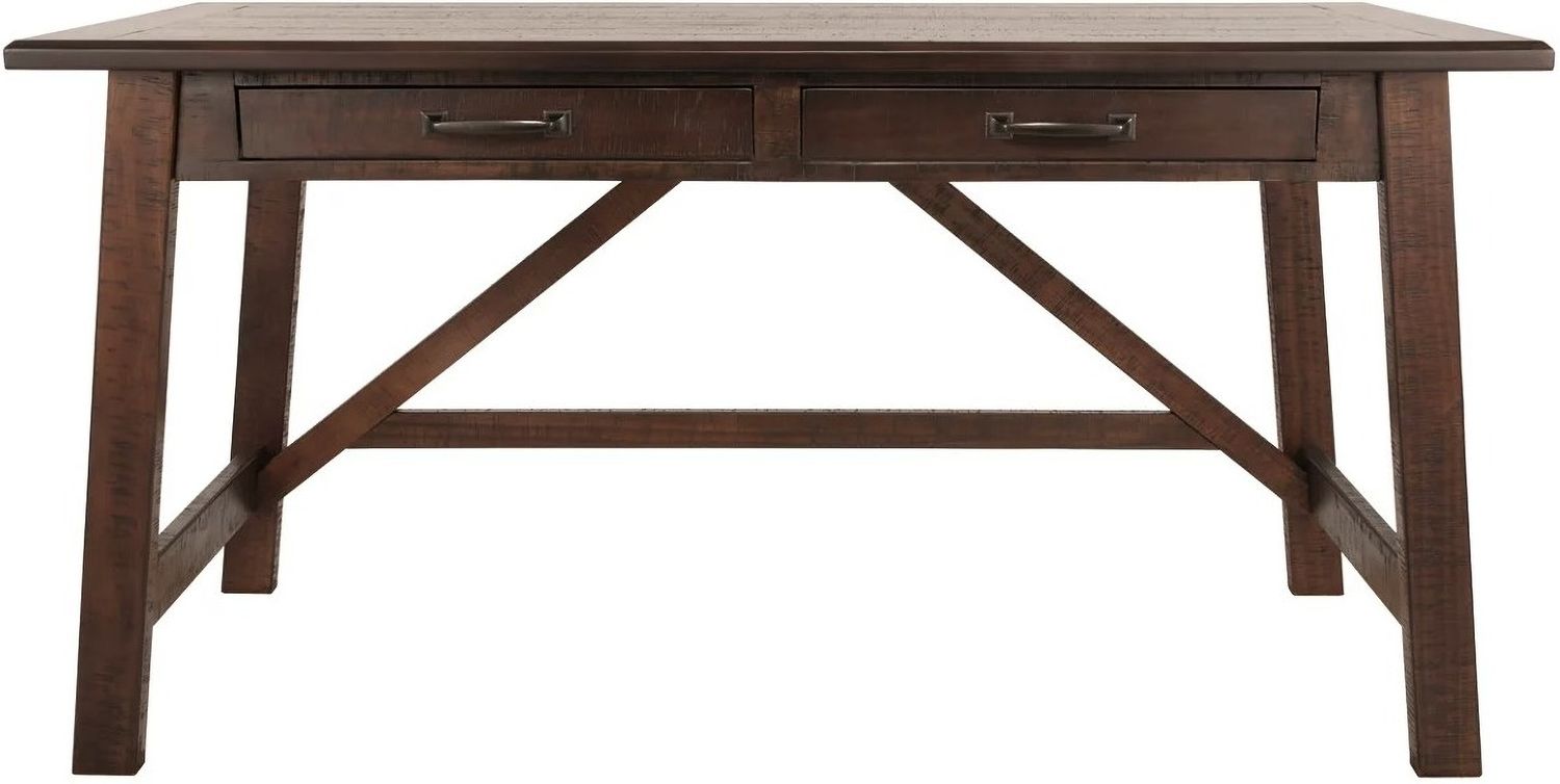 Baldridge Rustic Brown Home Office Large Leg Desk H67544