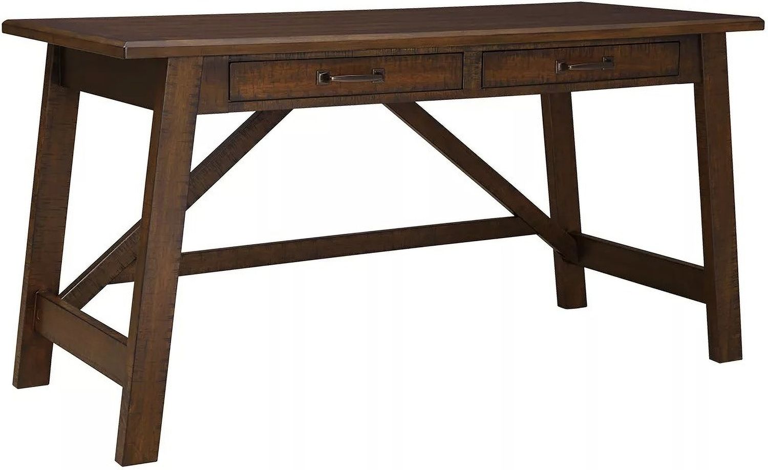 Baldridge Rustic Brown Home Office Large Leg Desk H67544