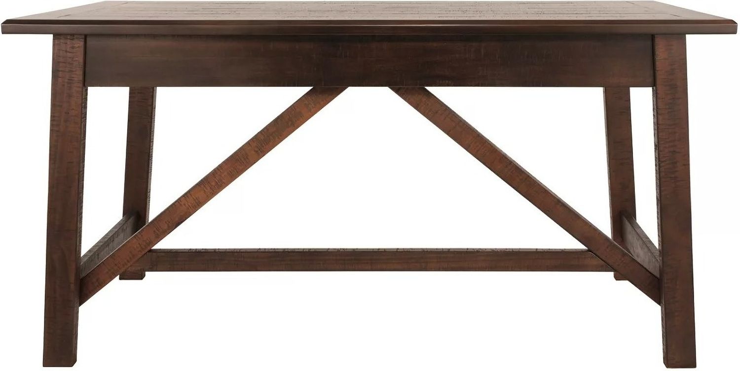 Baldridge Rustic Brown Home Office Large Leg Desk H67544