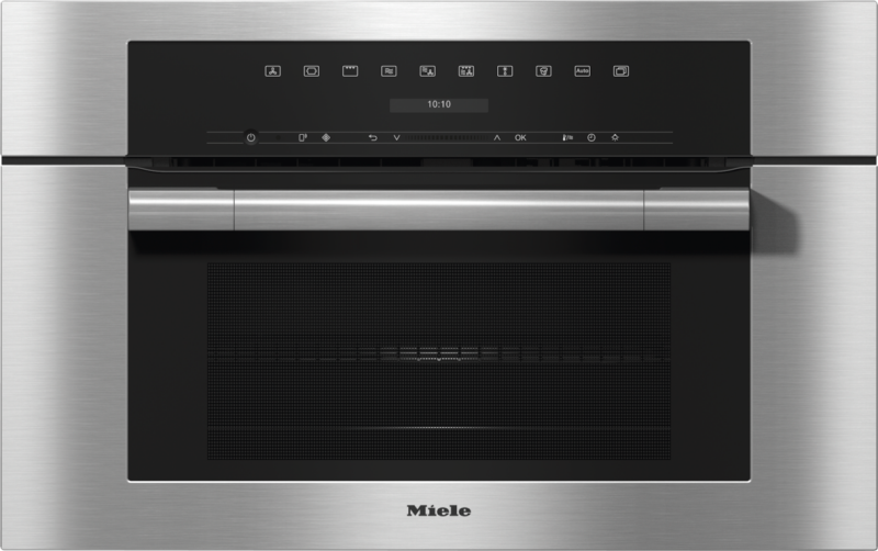 30" compact speed oven  in a perfectly combinable design with automatic programs and combi modes. H7170BM