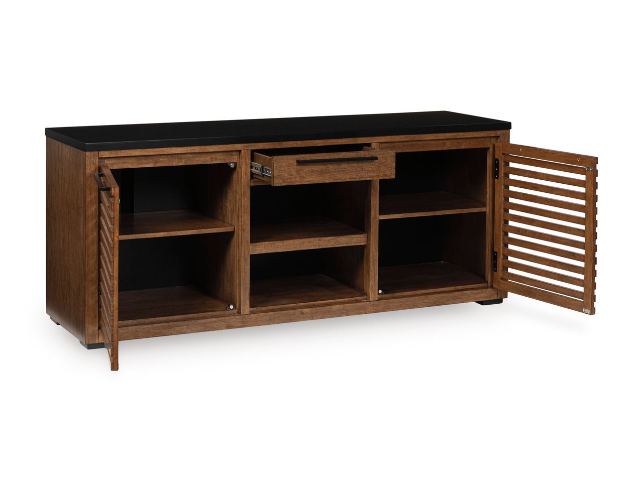 Kallari Credenza In Warm Brown and Black H73760