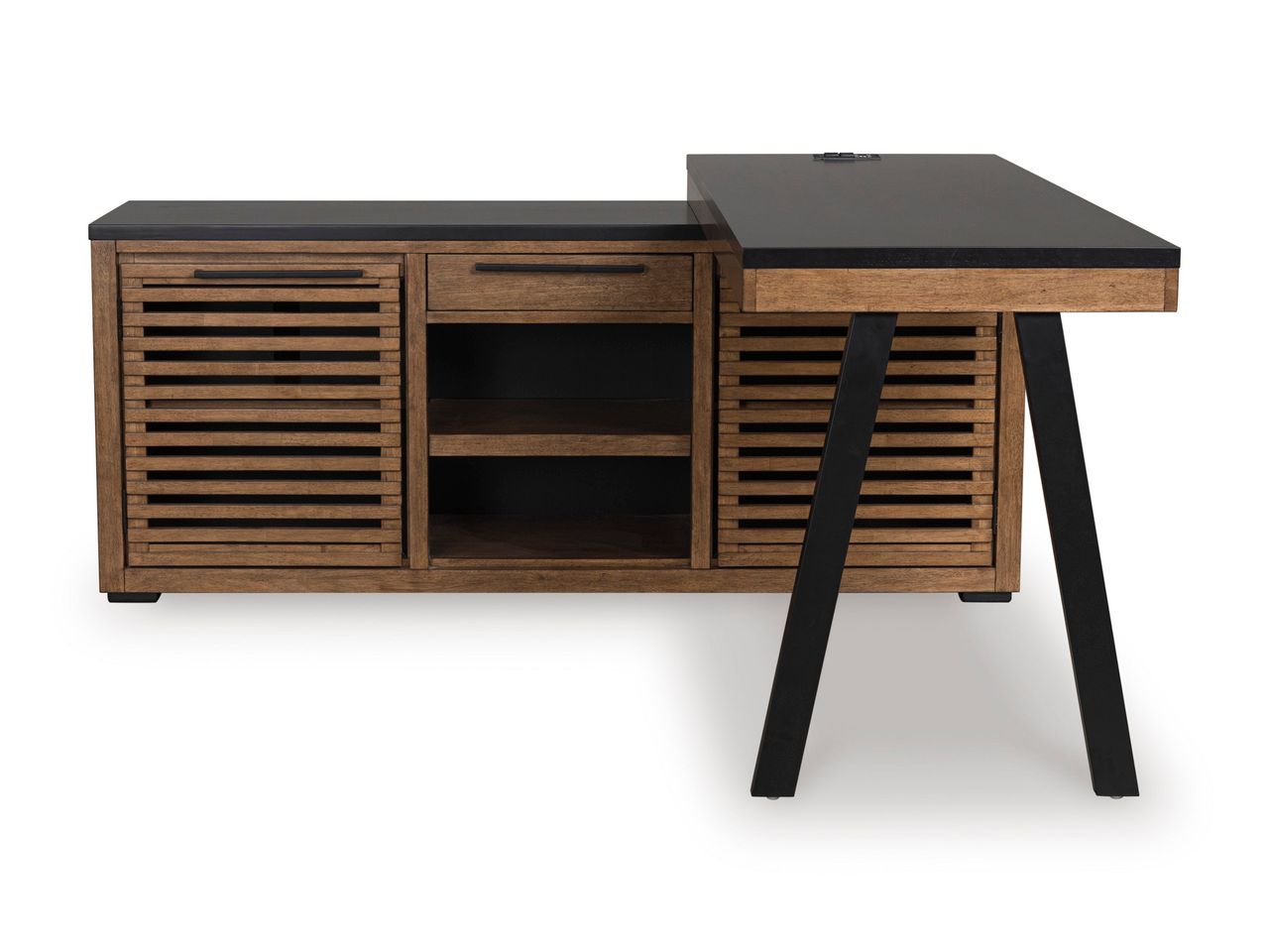 Kallari Credenza In Warm Brown and Black H73760