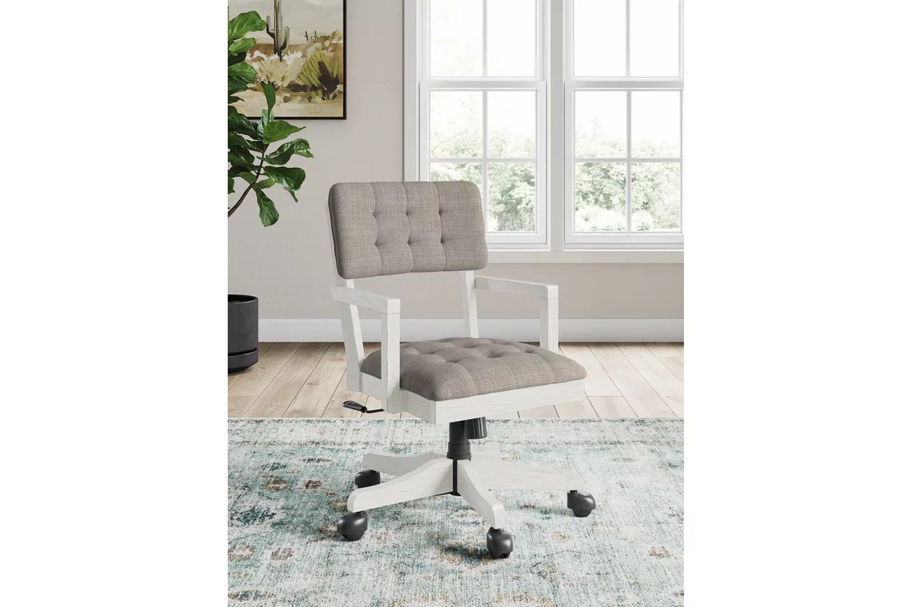 Robbinsdale Home Office Desk Chair In Antique White H74201A