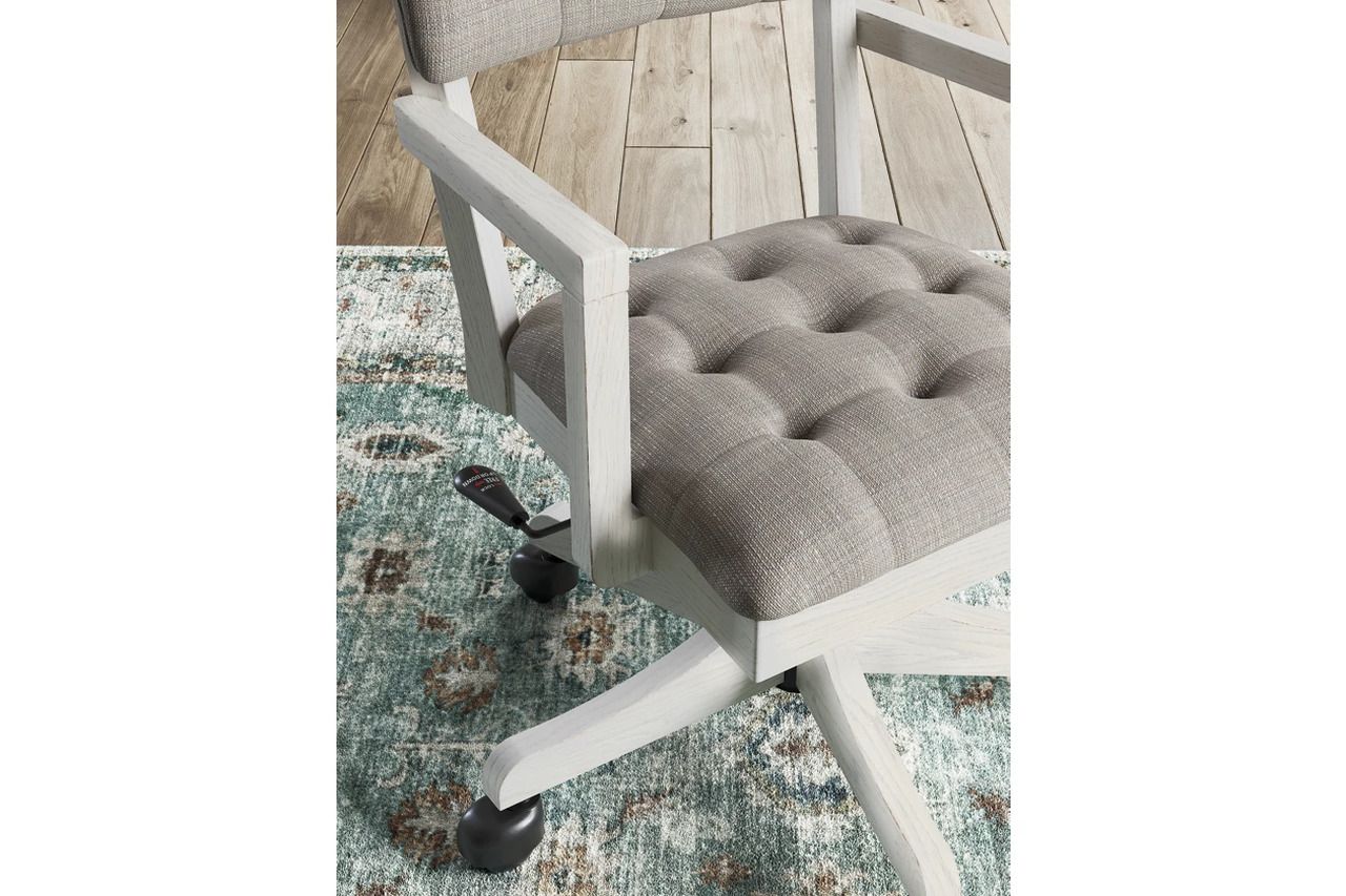 Robbinsdale Home Office Desk Chair In Antique White H74201A