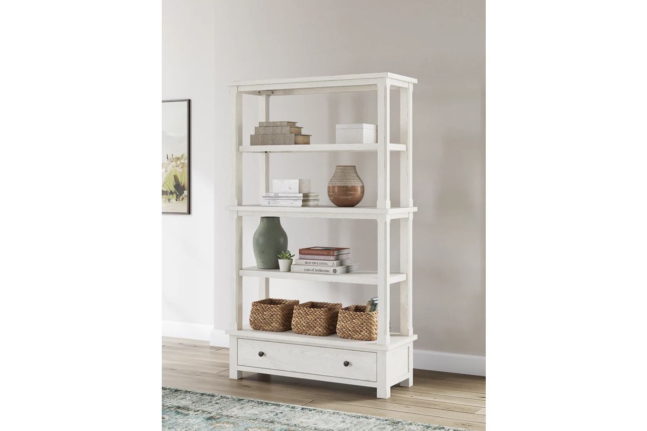 Robbinsdale 75 Inch Bookcase In Antique White H74270