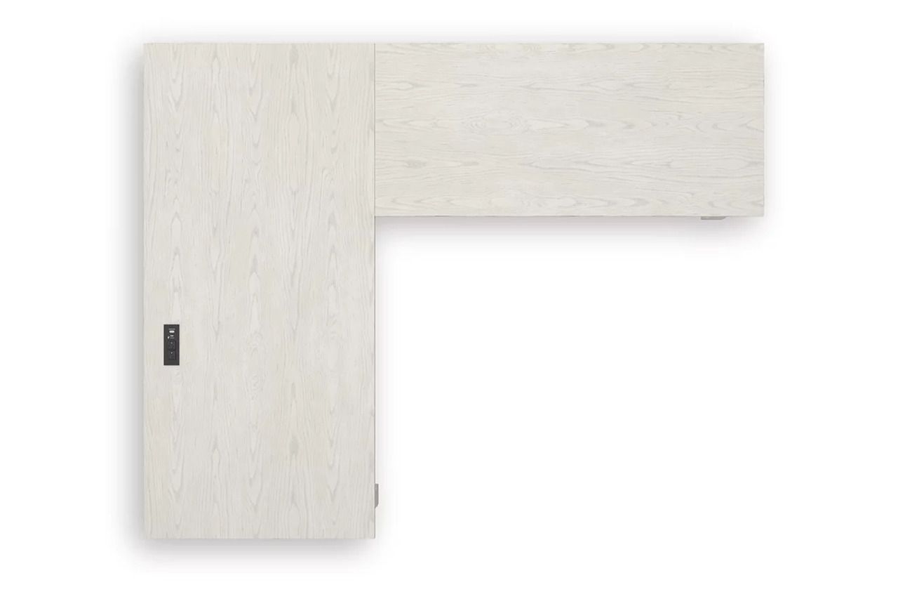 Robbinsdale L-Shaped Home Office Desk In Antique White H742H1