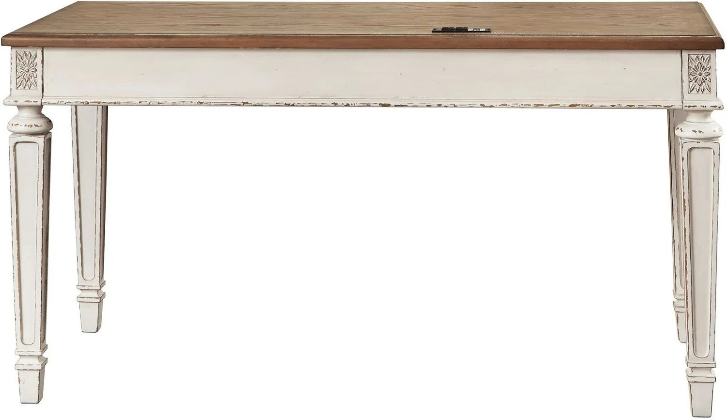 Realyn White and Brown Home Office Desk H74334