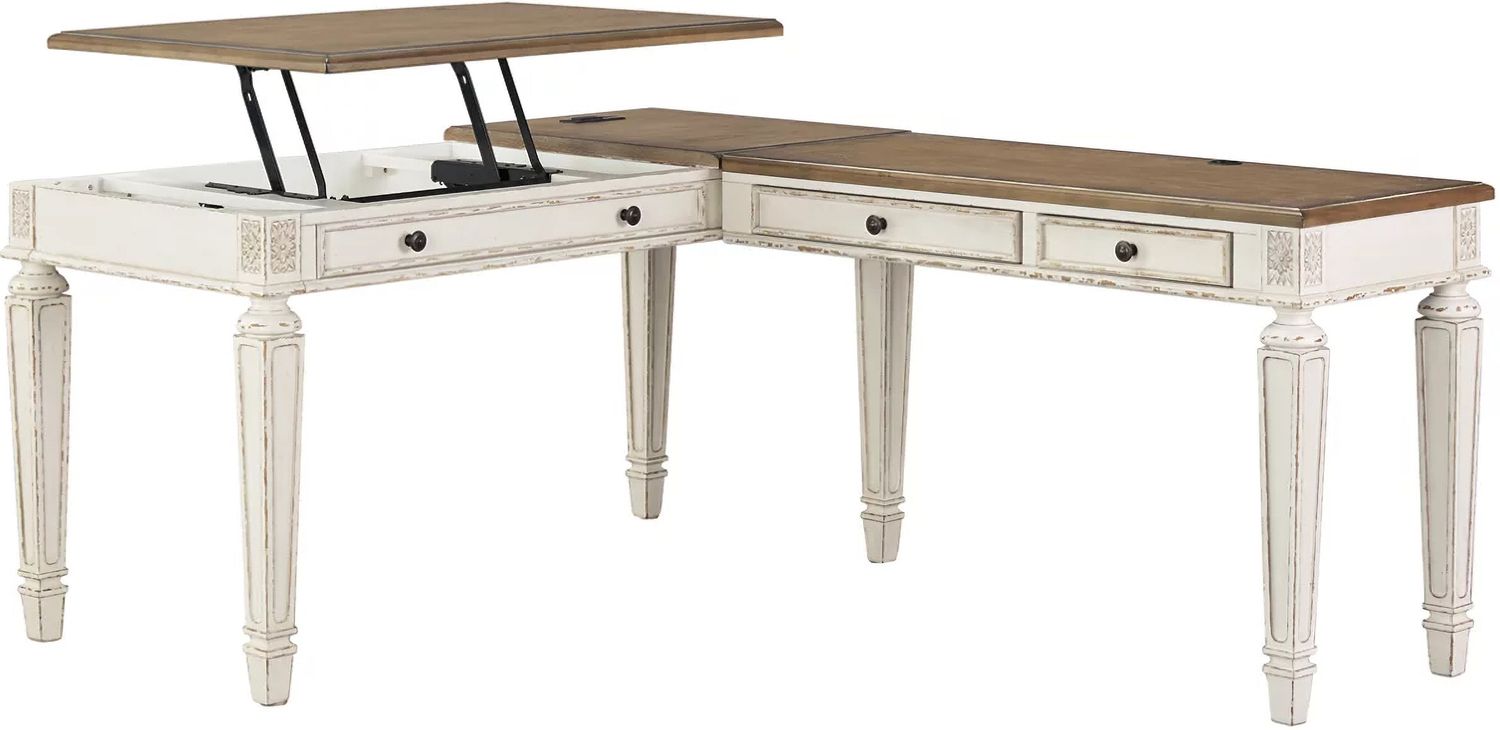 Realyn 60 Inch L-Shaped Home Office Desk H743H2