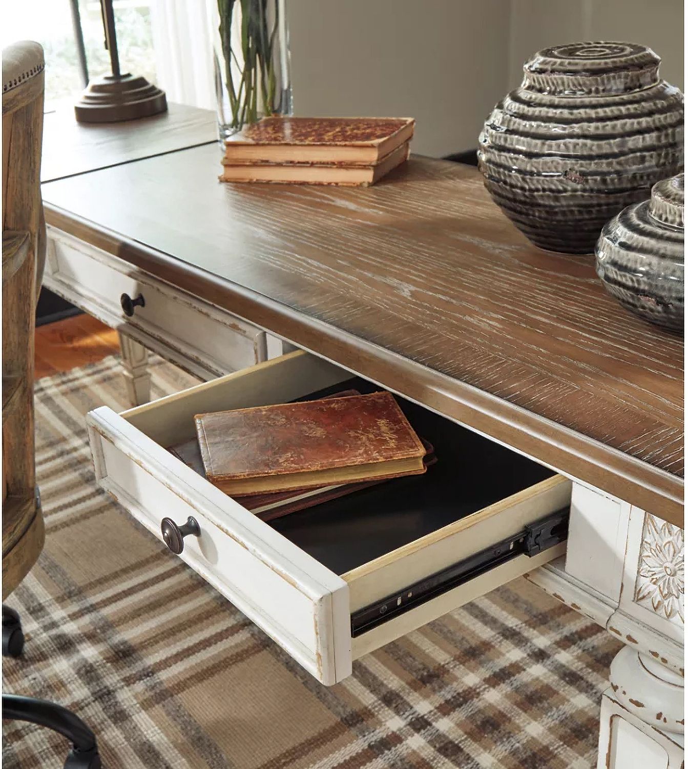 Realyn 60 Inch L-Shaped Home Office Desk H743H2