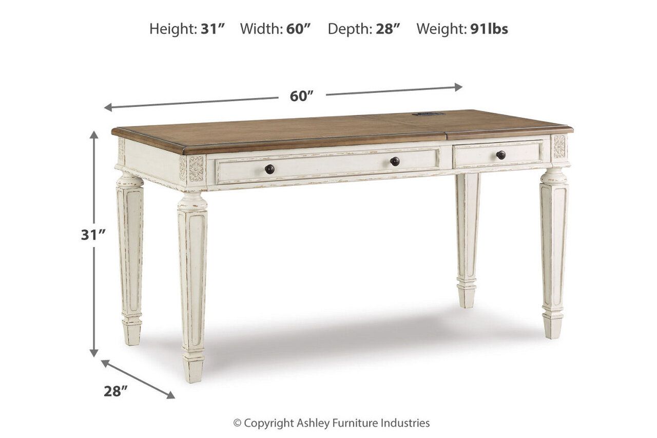 Realyn 60 Inch L-Shaped Home Office Desk H743H2