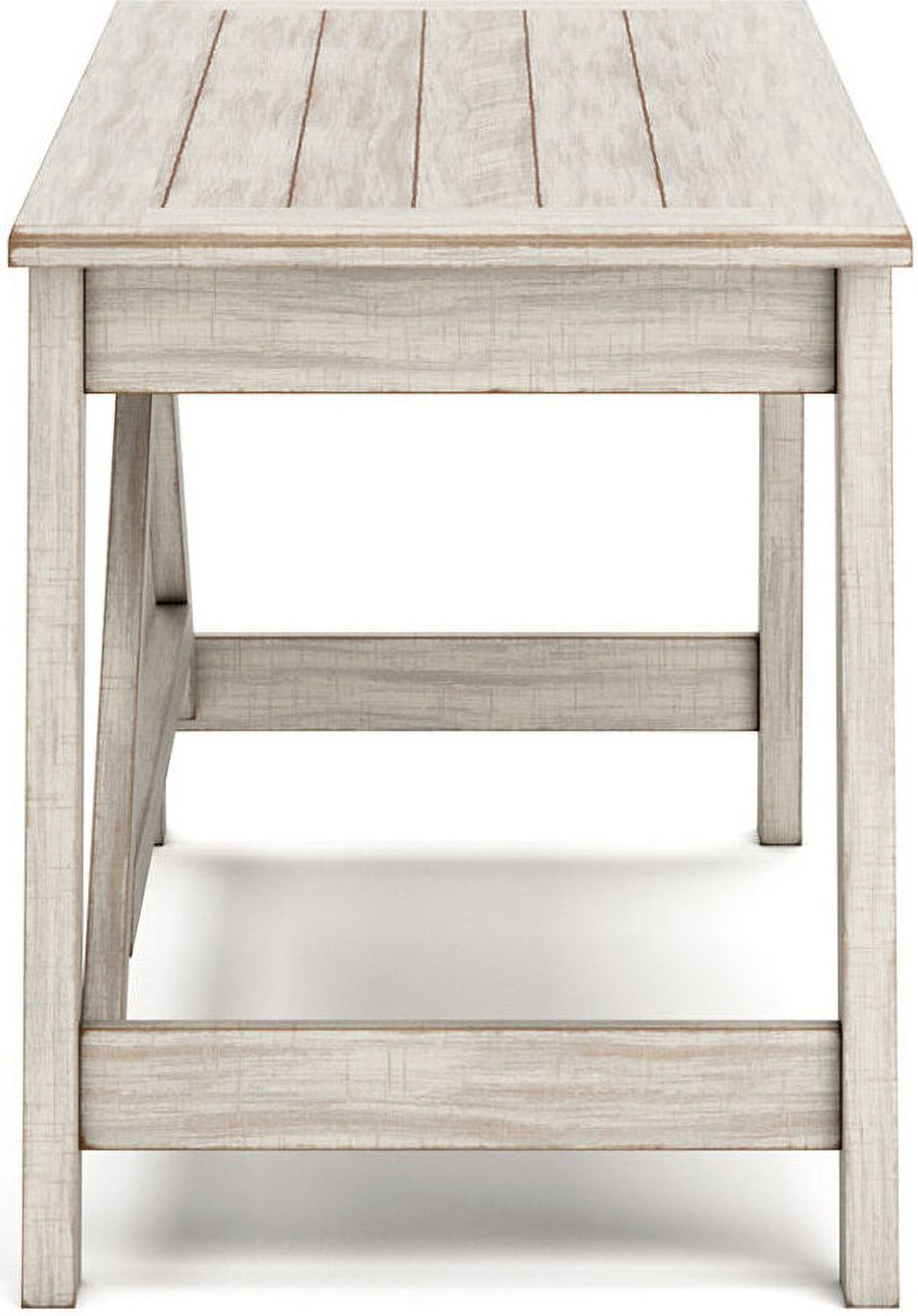 Carynhurst White Wash Home Office Large Leg Desk H75544