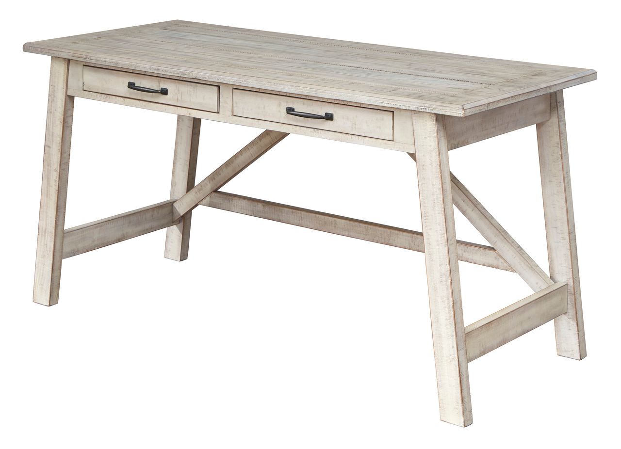 Carynhurst White Wash Home Office Large Leg Desk H75544