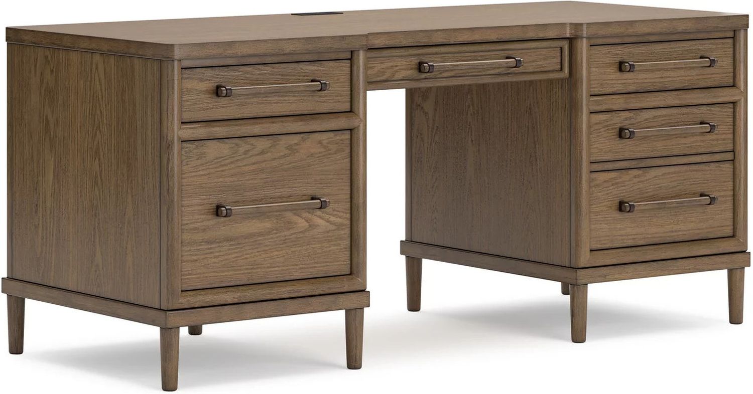 Roanhowe 68 Inch Home Office Desk In Brown H76921